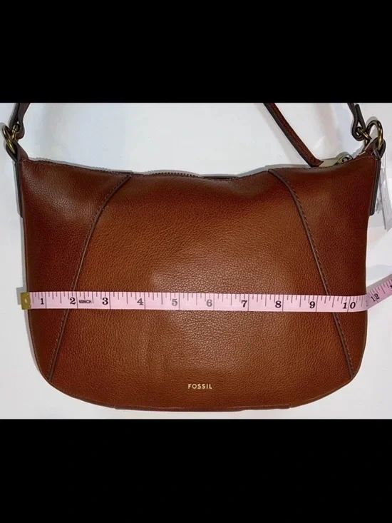 Fossil Skylar Leather Crossbody Purse Brandy Brown Bag Womens NWT Classic Boho - Picture 13 of 17